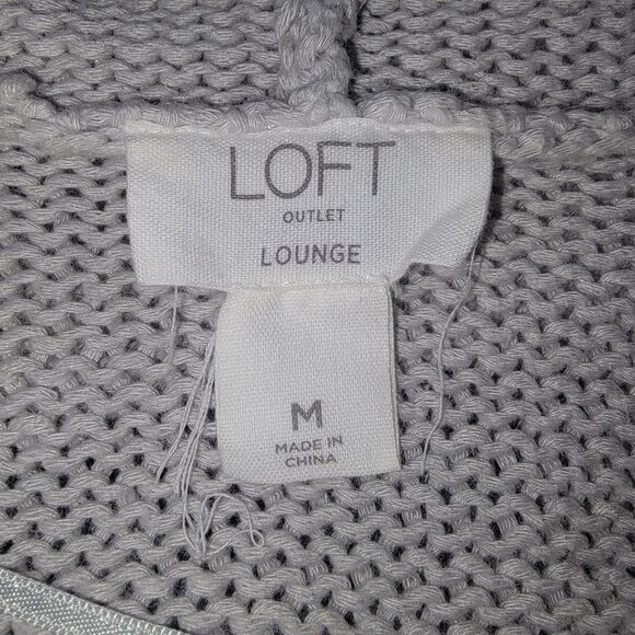 Loft Outlet striped hooded open cardigan sweater size Medium - Picture 6 of 6